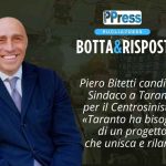 "Piero Bitetti candidato sindaco Taranto durante l'intervista Botta e Risposta"