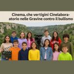 Alunni protagonisti del cinelaboratorio nella terra delle Gravine durante la proiezione del cortometraggio contro il bullismo