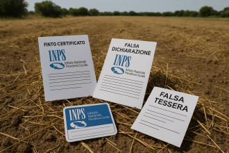 documenti falsi e campi agricoli al centro della truffa all’Inps