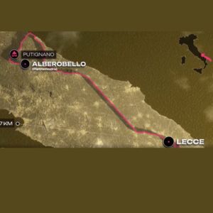 Giro d’Italia 2025 in Puglia: ciclisti attraversano Alberobello e Lecce