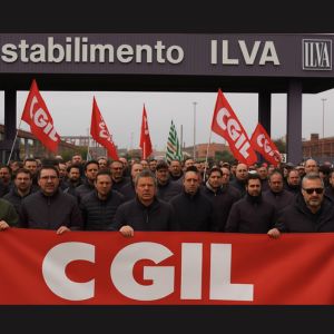 Sciopero ex ILVA a Taranto con partecipazione della CGIL e lavoratori dell’indotto