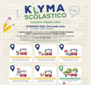 bambini partecipano alla festa di Kyma Mobilità Taranto per promuovere la mobilità sostenibile