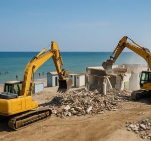 ruspe al lavoro per la riqualificazione dell’area balneare del Lido Taranto