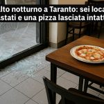 Danni causati durante l’assalto notturno a Taranto: pizza intatta in un locale colpito”