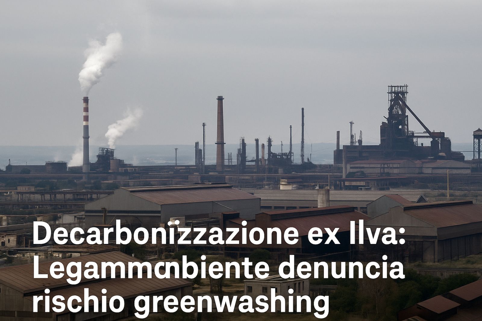Panoramica degli impianti ex Ilva a Taranto nel dibattito sulla decarbonizzazione ex Ilva