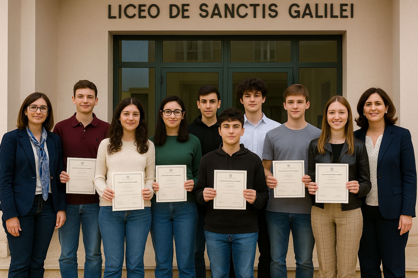 Studenti del De Sanctis-Galilei durante la Certificazione linguistica di Latino