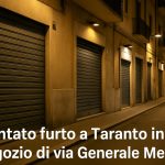 tentato furto a Taranto in un negozio di via Generale Messina