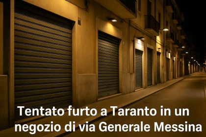 tentato furto a Taranto in un negozio di via Generale Messina