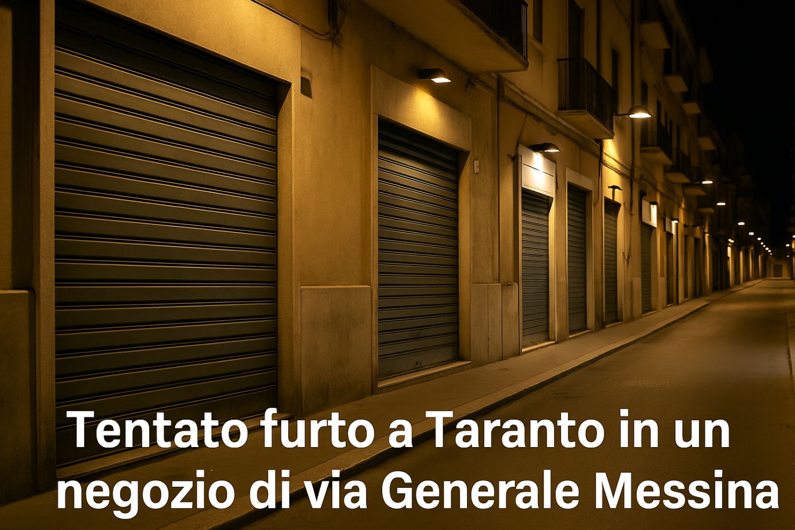 tentato furto a Taranto in un negozio di via Generale Messina
