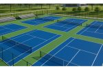 Campi da tennis Giochi del Mediterraneo verde e blu al Centro Magna Grecia di Taranto