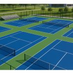 Campi da tennis Giochi del Mediterraneo verde e blu al Centro Magna Grecia di Taranto