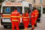 volontari in azione nel servizio 118 Taranto durante un’emergenza