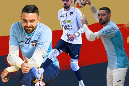 Portiere Mirko Lupinella della New Taranto Calcio a 5 durante una parata
