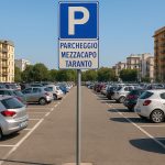 Veduta del parcheggio Mezzacapo Taranto pronto per la riapertura ai cittadini