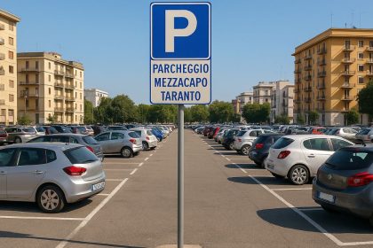 Veduta del parcheggio Mezzacapo Taranto pronto per la riapertura ai cittadini