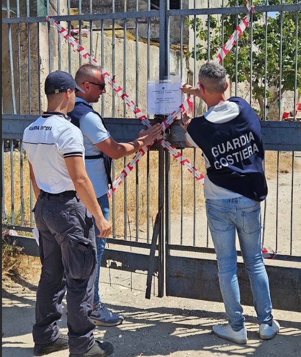 Area della discarica abusiva sequestrata durante l’Operazione Vulcano a Taranto