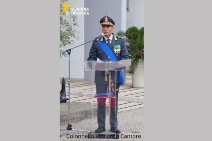 Colonnello Vincenzo Cantore Guardia di Finanza Taranto