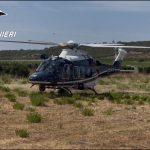 Elicottero Carabinieri individua incendio di rifiuti a Manduria