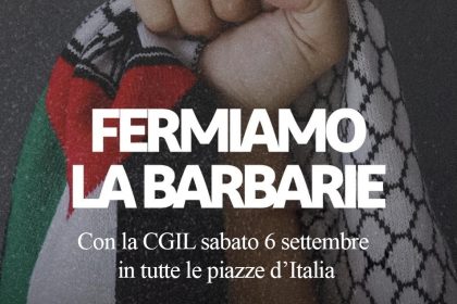 Volontari e aiuti Gaza presidio CGIL Taranto