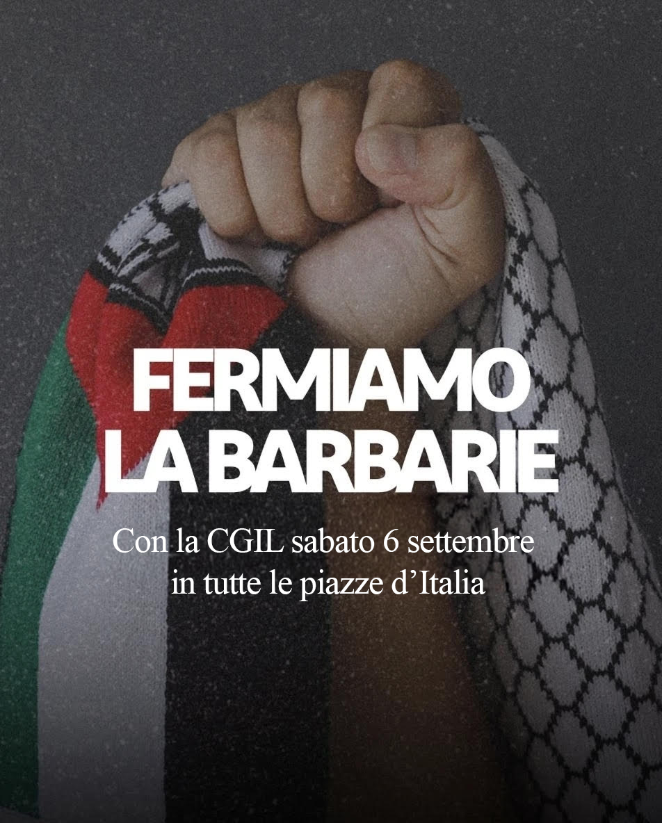 Volontari e aiuti Gaza presidio CGIL Taranto