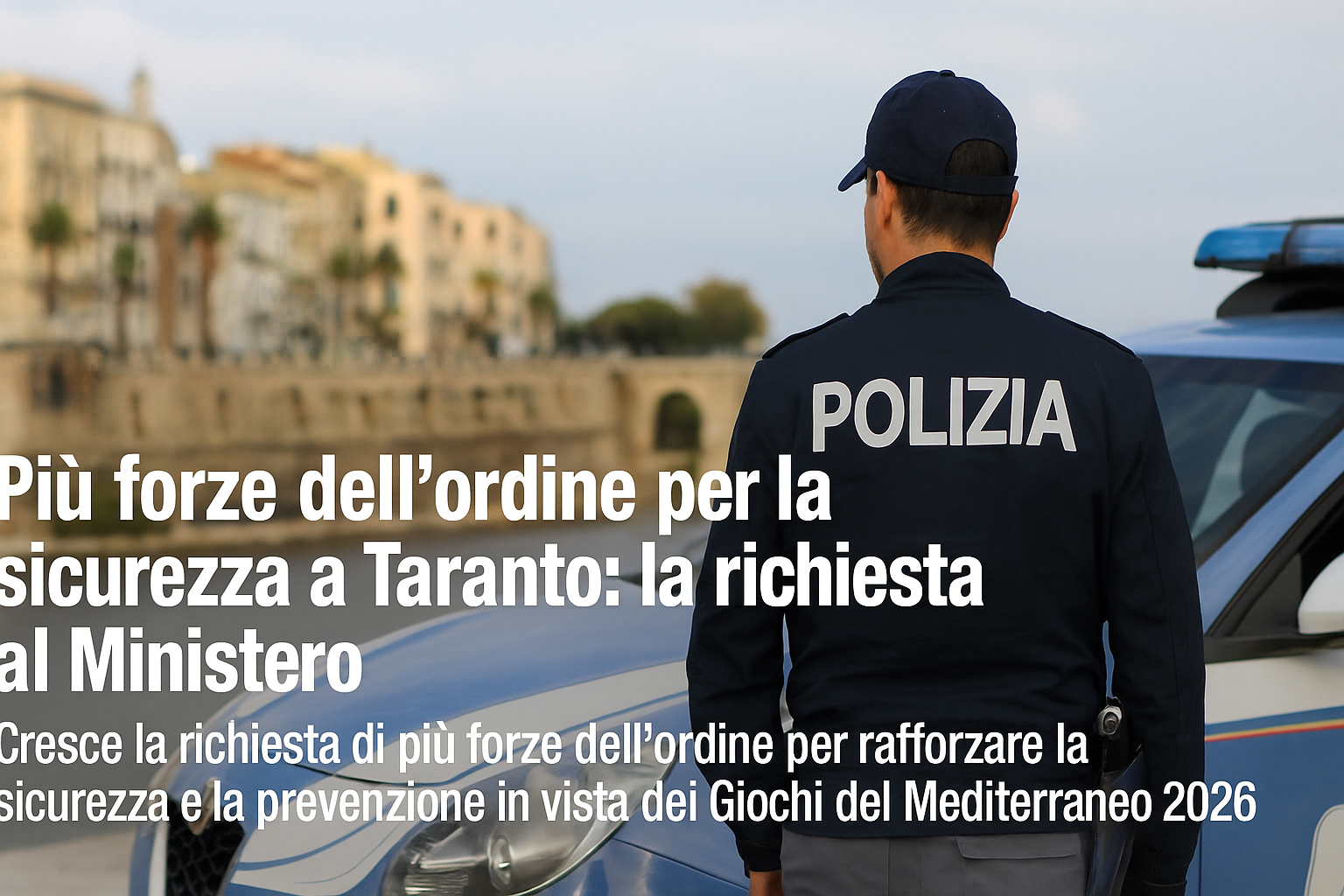 forze dell’ordine impegnate per la sicurezza a Taranto
