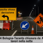 Cantiere notturno per A14 Bologna-Taranto chiusura immissione A16 e viabilità alternativa”