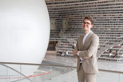 veduta di Taranto e progetto del centro di ricerca per terapie cellulari