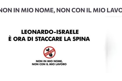 Lavoratori Leonardo Grottaglie in mobilitazione per lo stop vendita armi a Israele