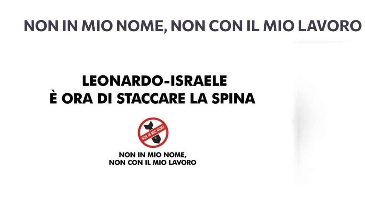 Lavoratori Leonardo Grottaglie in mobilitazione per lo stop vendita armi a Israele