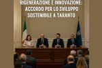 Rigenerazione e Innovazione Taranto conferenza stampa accordo sviluppo sostenibile