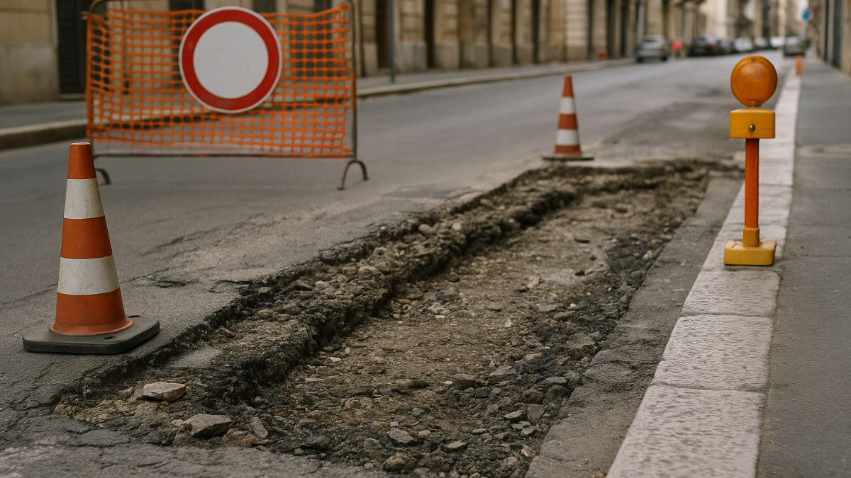 lavori di manomissione del suolo pubblico a Taranto
