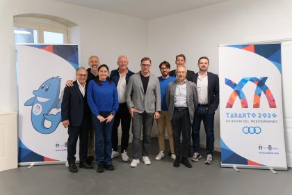 Antonio Rossi a Taranto per i Giochi del Mediterraneo 2026 durante la visita della Federazione Italiana Canoa Kayak.