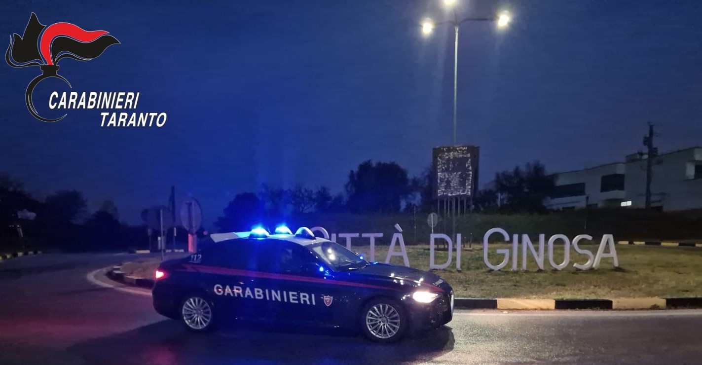 Carabinieri a Ginosa intervengono per aggressione alla madre