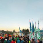 Protesta ex Ilva a Taranto con lavoratori in mobilitazione
