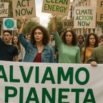 manifestazione ambientale con cittadini in piazza a Taranto