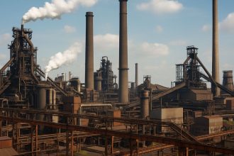 stabilimenti ex Ilva durante la fase di confronto sul piano industriale