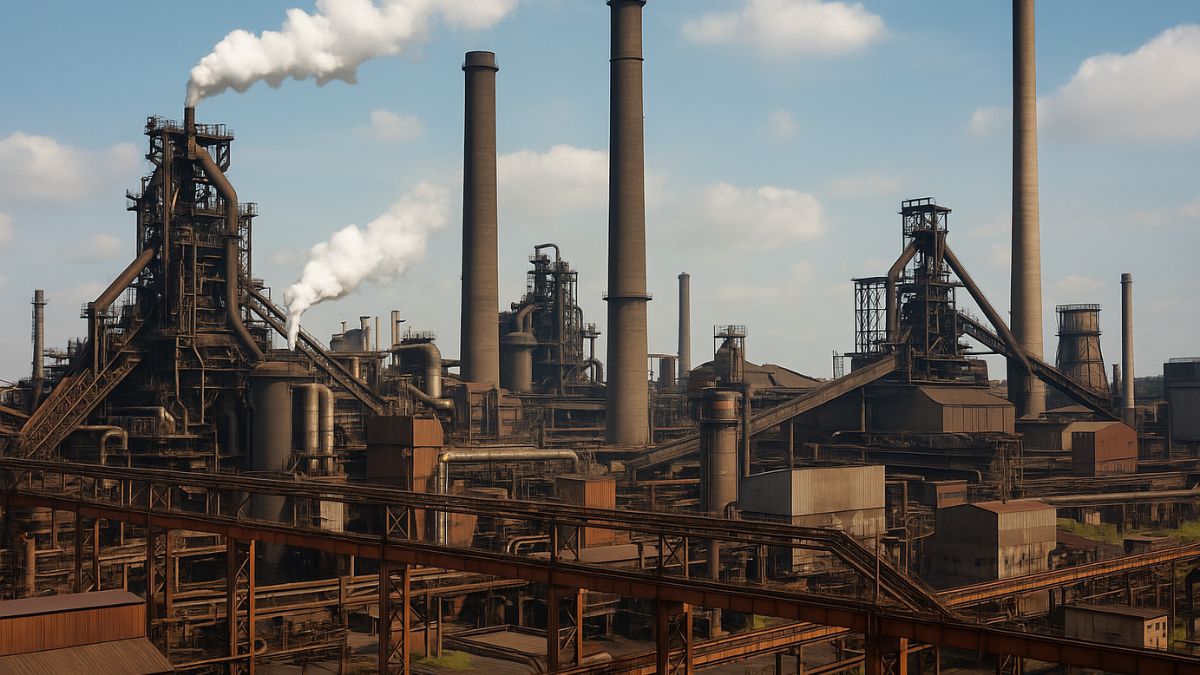 stabilimenti ex Ilva durante la fase di confronto sul piano industriale