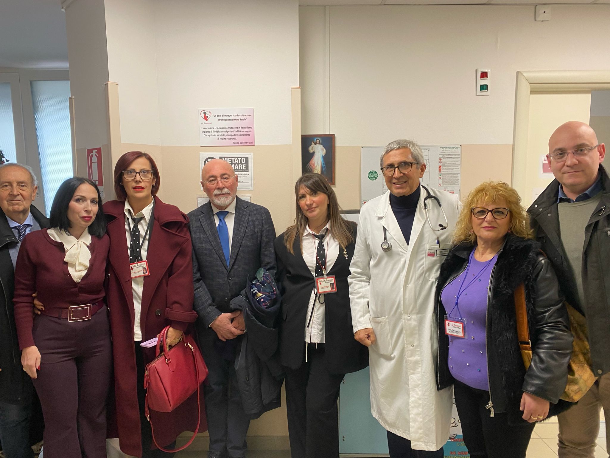 impianto di musica per pazienti oncologici nel reparto oncologico di Taranto