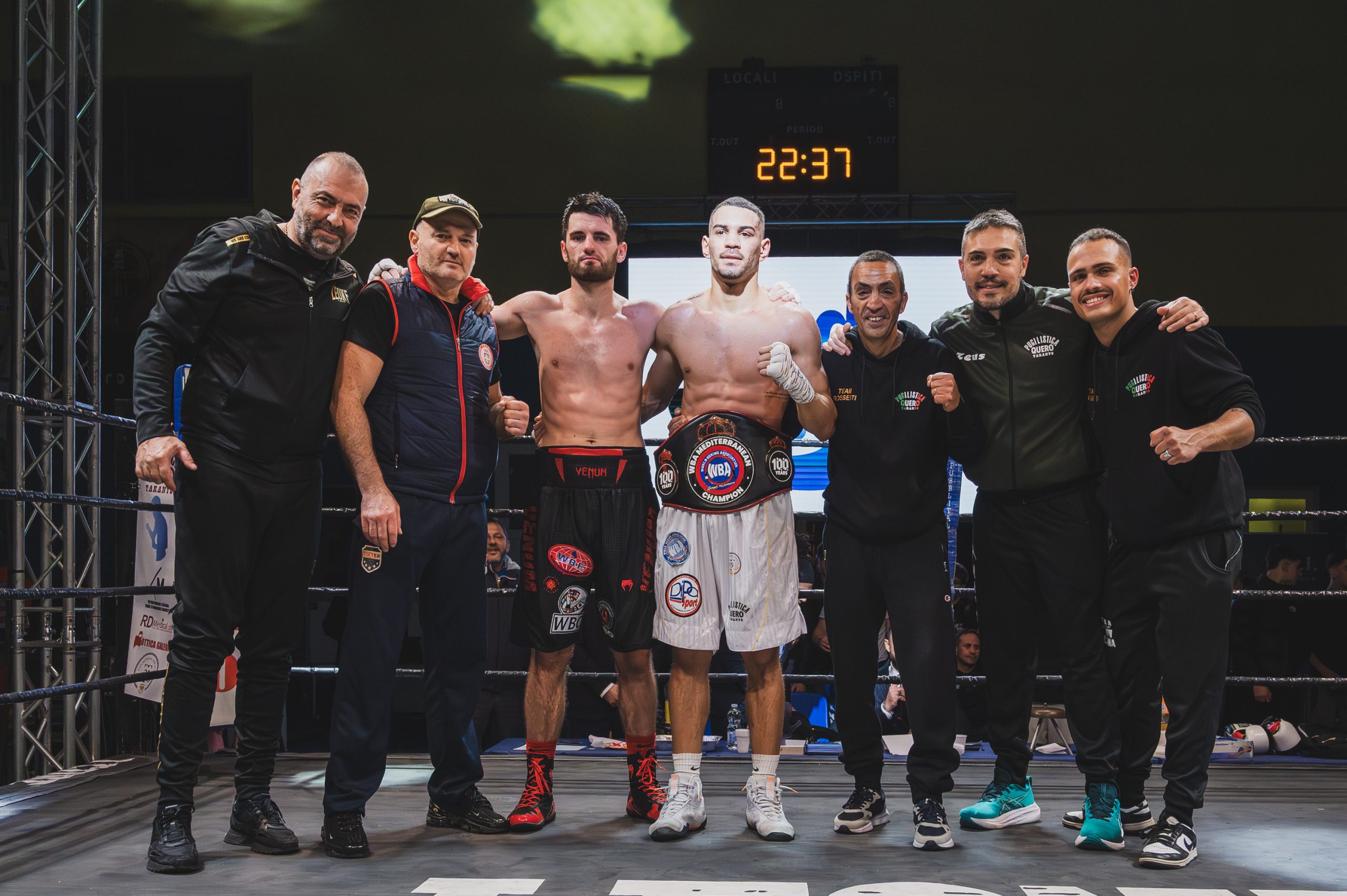 Rossetti vincitore del titolo WBA del Mediterraneo sul ring