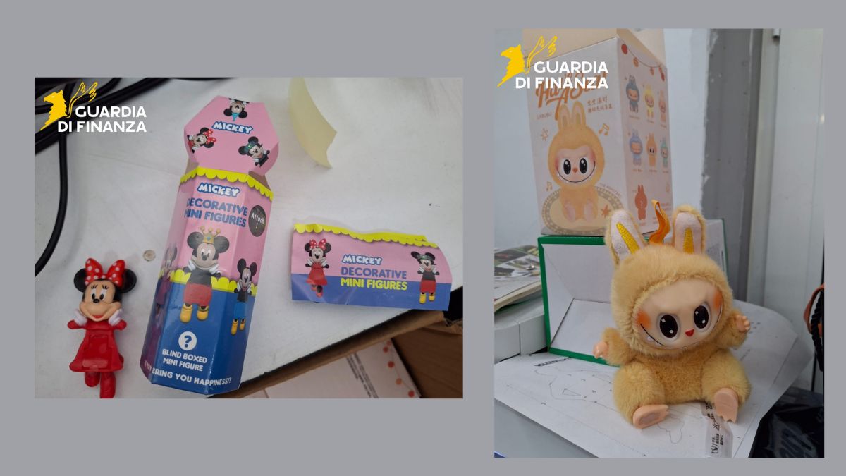 controlli contro la contraffazione su prodotti falsi e non sicuri sequestrati
