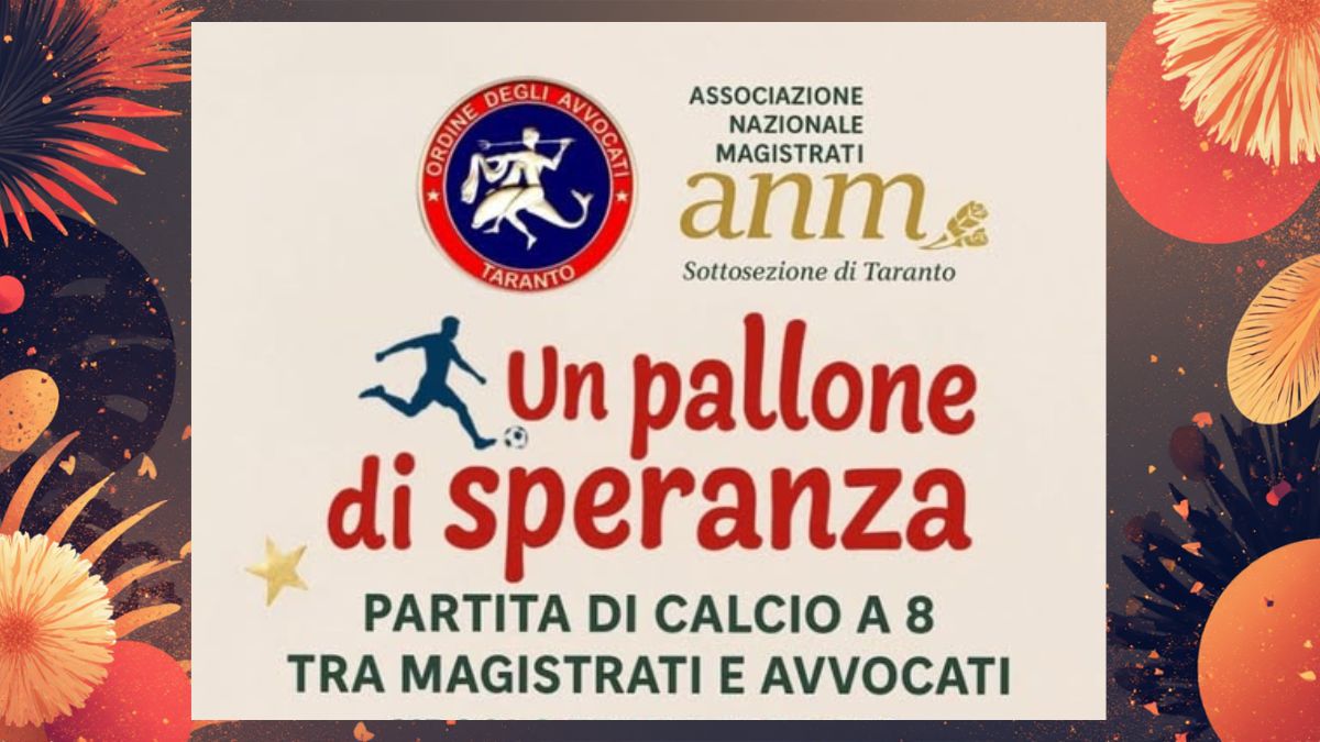 iniziativa solidale nel Sud Italia con partita di calcio benefica a Taranto