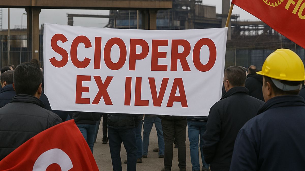 sciopero ex Ilva mobilitazione dei lavoratori a Taranto