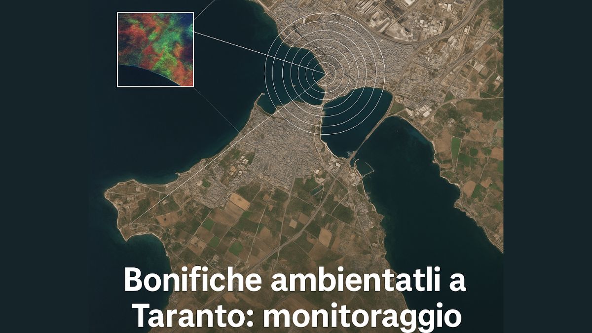 veduta aerea o satellitare dell’area di Taranto
