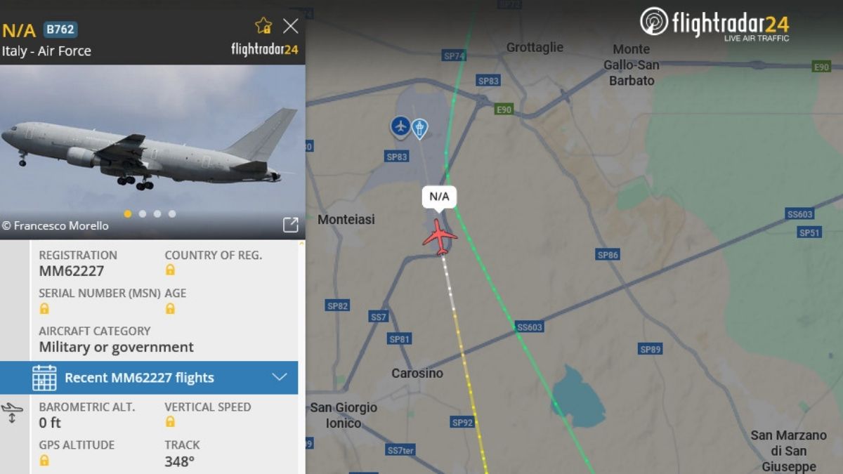 Boeing KC-767A a Grottaglie in pista all’aeroporto di Grottaglie