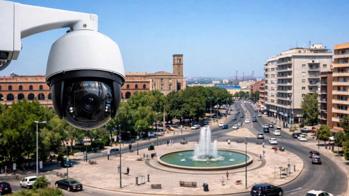 Telecamere di videosorveglianza installate in Piazzale Bestat a Taranto